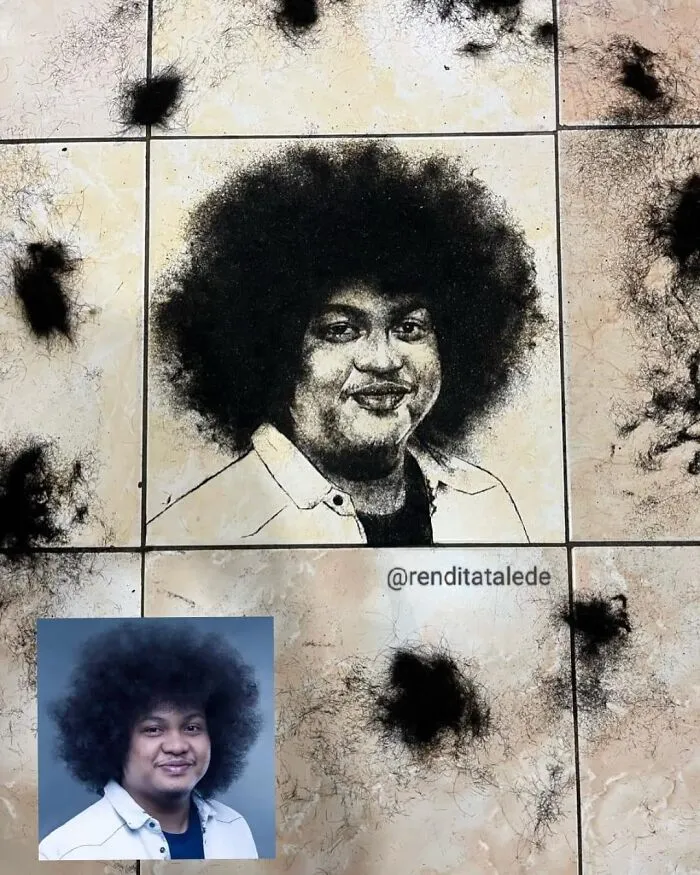 This Barber Creates Portrait Masterpieces By Using Cut Hair (26 Pics)