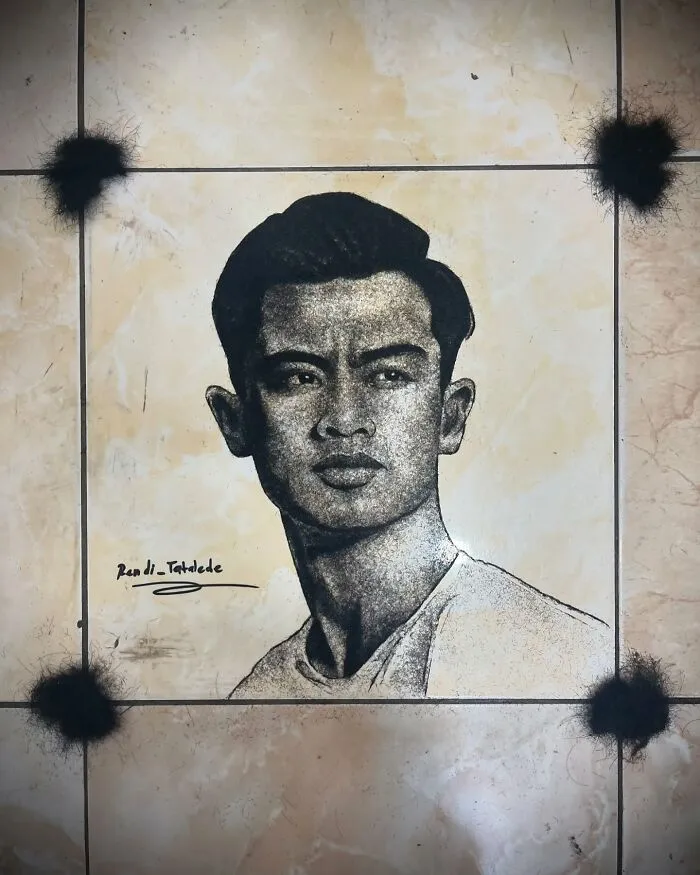 This Barber Creates Portrait Masterpieces By Using Cut Hair (26 Pics)