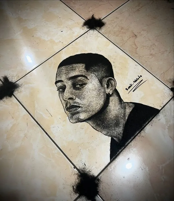 This Barber Creates Portrait Masterpieces By Using Cut Hair (26 Pics)