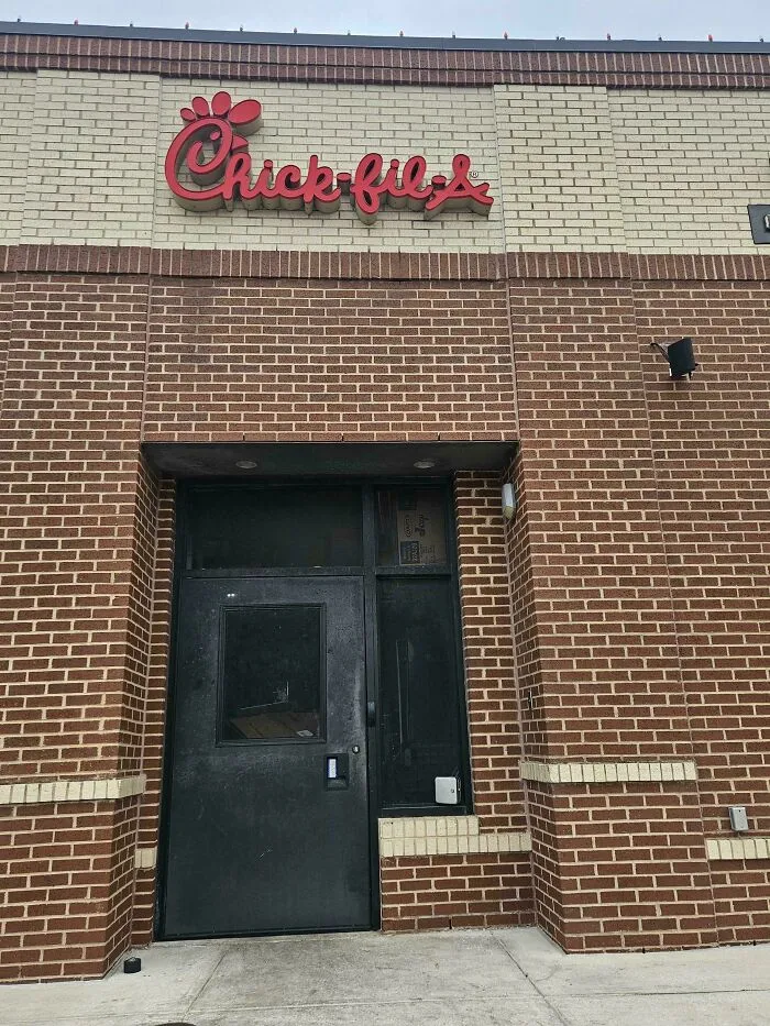 I Can Tell From The Outside That The Back Exit Of This Chick-Fil-A Is Blocked
