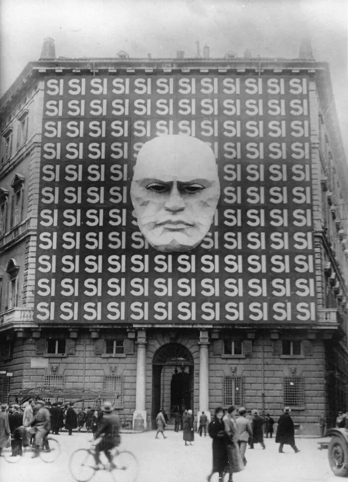 Benito Mussolini’s Headquarters ”palazzo Braschi” In Rome 1934