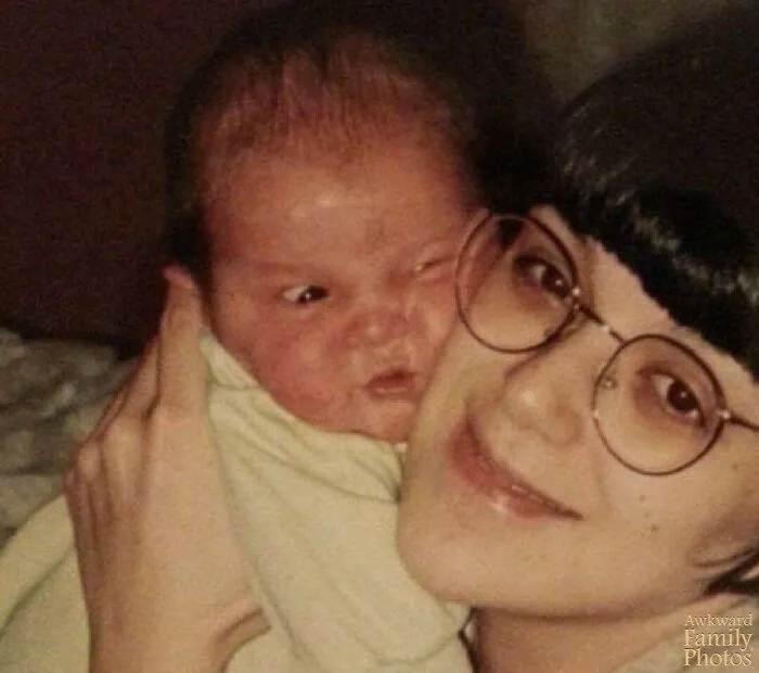 This Was Supposed To Be A Cute Photo Of Me And My Newborn Son