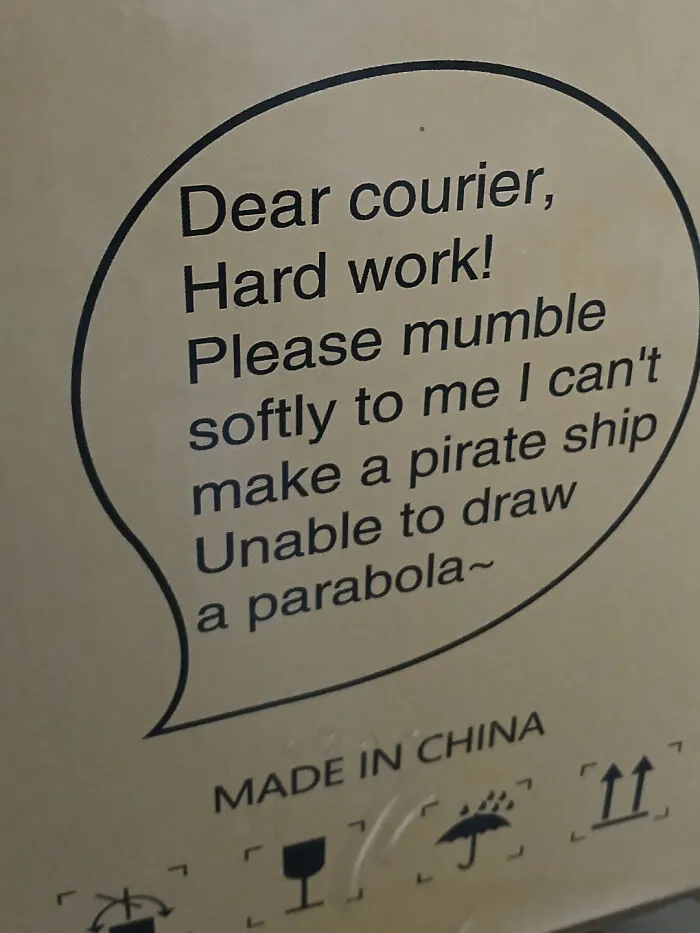 I Have Zero Clue What They Were Trying To Say Here. It's On A Box To A Mini Washing Machine??