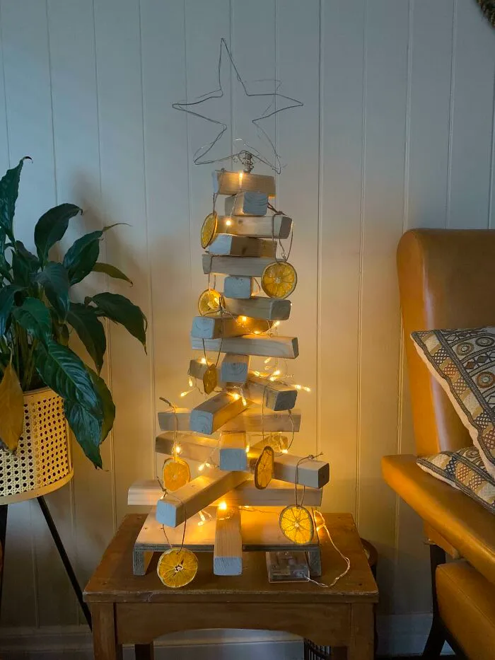 My Christmas Tree - Made And Decorated With Stuff I Had Around The House