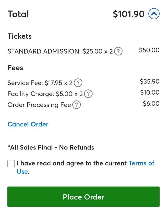The Fees On Ticketmaster Cost More Than My Tickets