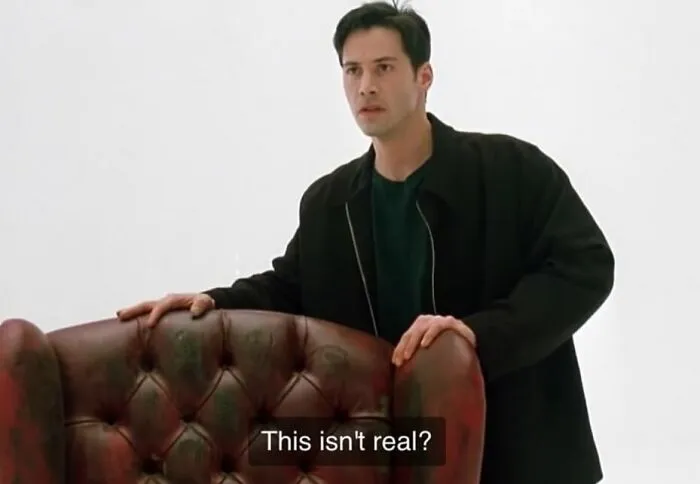 Keanu Reeves And Laurence Fishburne In The Matrix. (1999)