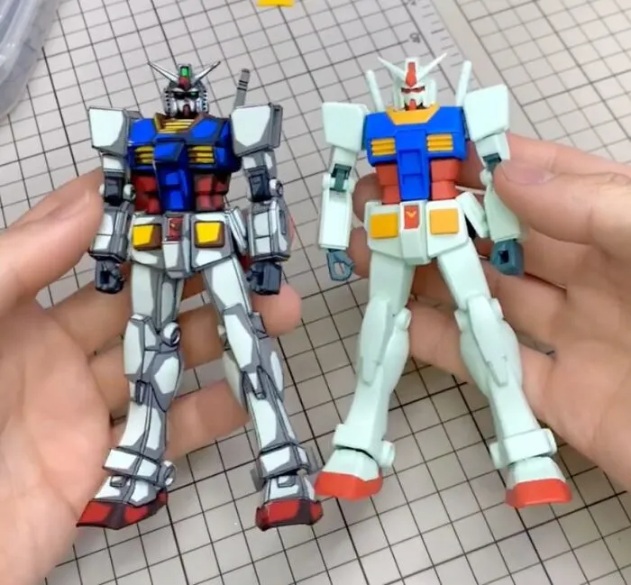 Artist Paints Over Gundam Action Figures To Make Them Look Like They’ve Stepped Straight Out Of An Anime (17 Pics)