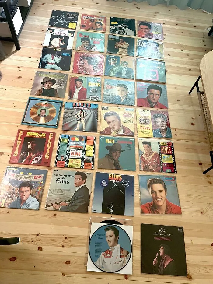My Grandpa Gifted Me His Collection Of Elvis Records For My Birthday