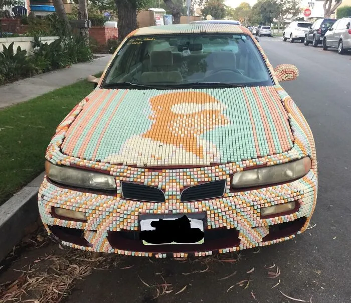 This Simpsons Themed Car Crafted From Keycaps