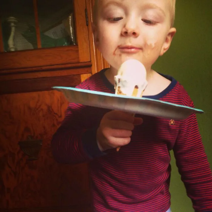 Small Kids And Ice Cream Cones?