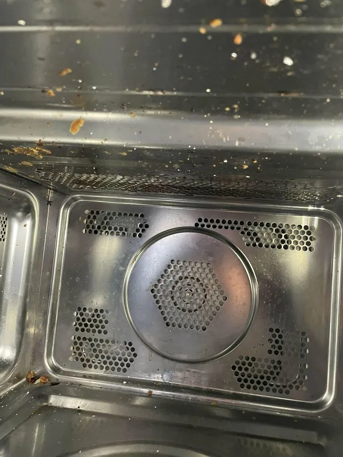 Brand New $300 Microwave From Amazon Came Full Of Crusty Old Food