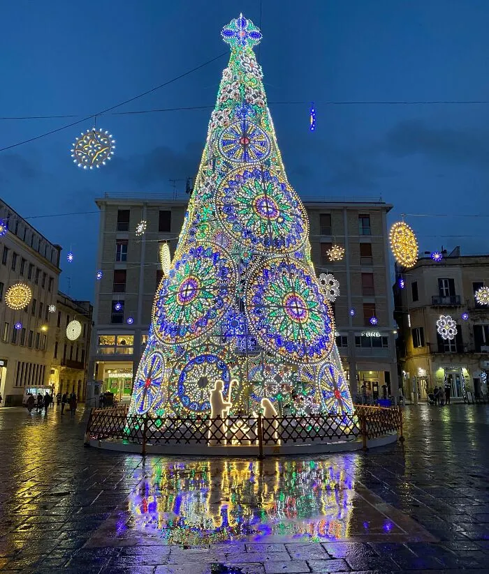 Christmas Tree In Lecce, Italy