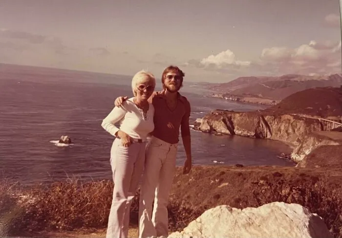My Grandmother And Dad On The California Coast In The 70s 💕
