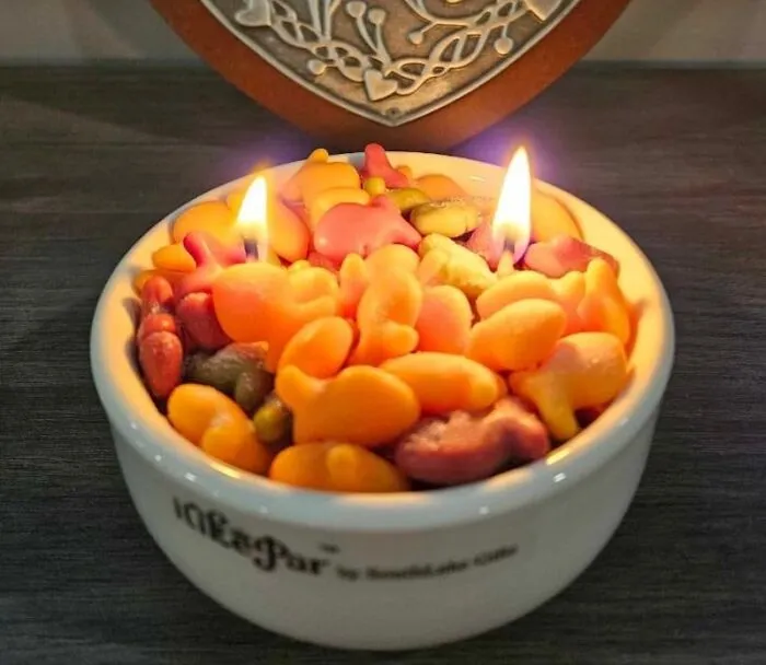 Dive Into The Deluxe World Of Scents With This <span Style="Font: Inherit; Color: #d74b1f;"> Scented Candle </Span>. The Pure Nostalgia From This Bowl Of Fish Crackers Is Simply Lit
