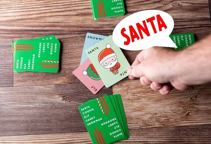 Santa Cookie Elf Candy Snowman Card Game – By Taco Cat Goat Cheese Pizza – Holiday Party Card Game – Great Stocking Stuffer – Fun For Kids, Teens, Adults And Family - 10 Min Ages 7+