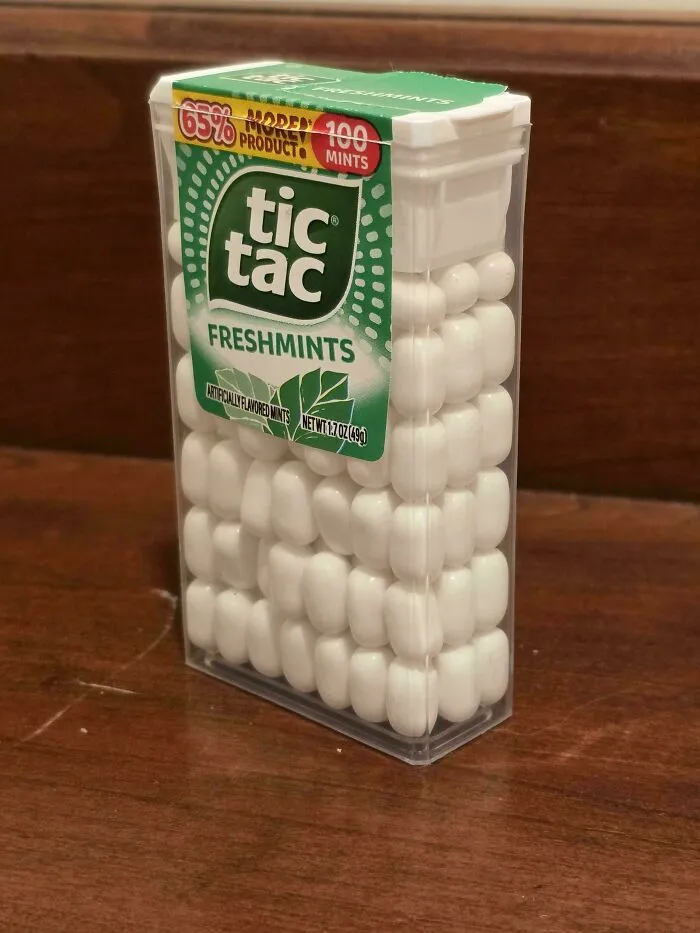 I Stacked 140 Tictacs Into This Container Designed For 100