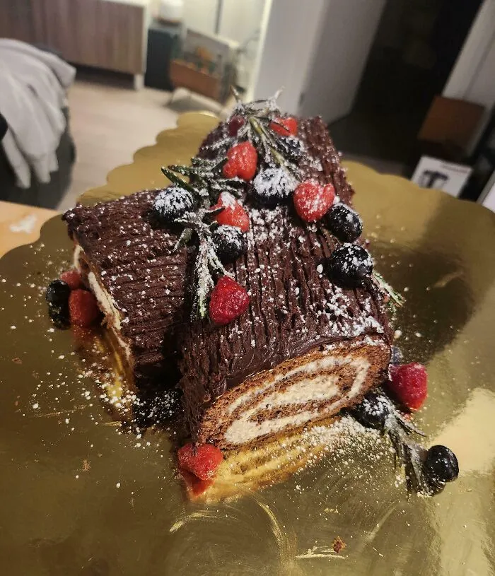 [Homemade] Christmas Yule Log