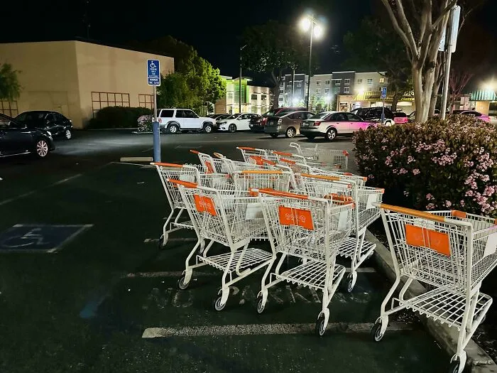 You Shouldn’t Shop If You Can’t Return Your Carts In Designated Areas And Leave It Near Disabled Parking