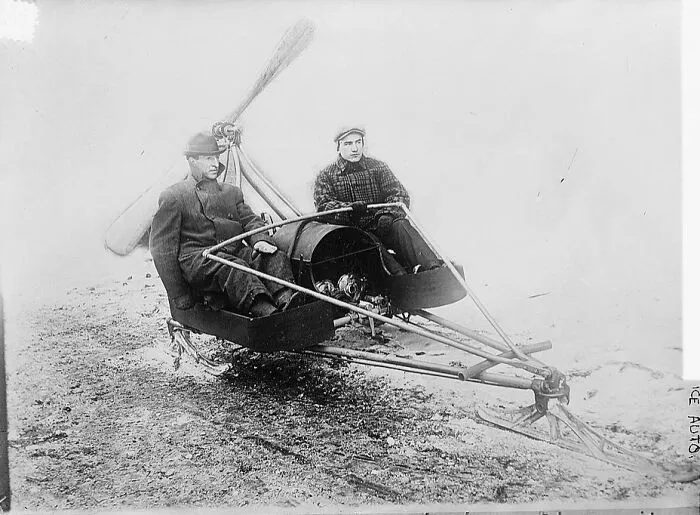Coche para la nieve, entre 1910 y 1915
