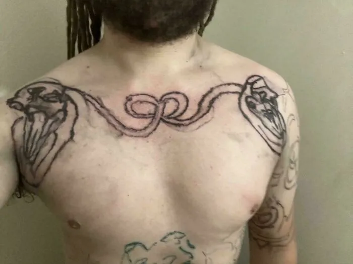 Someone I Went To College With Got Another $40 For A Chest Piece