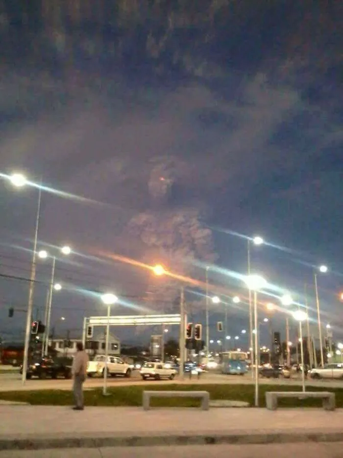 My Friend Took This Pic In Chile, When The Volcano Was Erupting. Looks Very Eerie