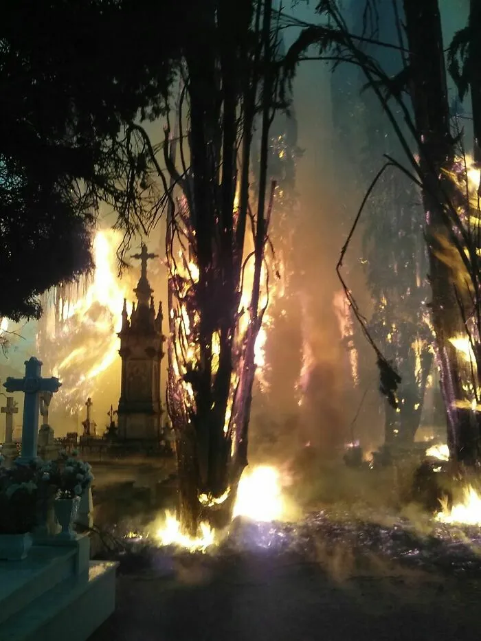 There Was A Fire In My Hometown's Cemetery Yesterday