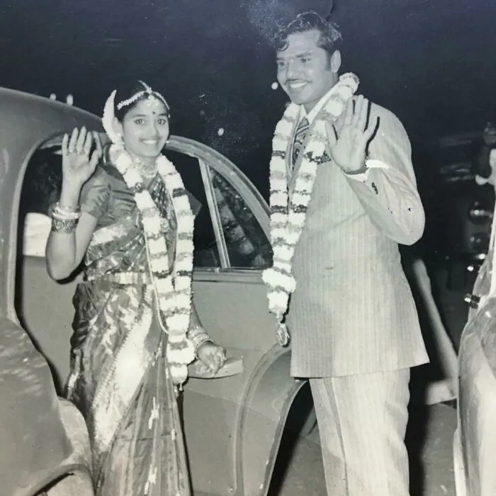 My Grandparent's Wedding In India (1973). I Just Visited My Grandma After A Long Time And She Shared This Picture With Me. It Would Make Her Very Happy If She Could See This Photo In Color. I Don't Have Any Money But I Would Appreciate It If Someone Could Colorize It. Thanks In Advance