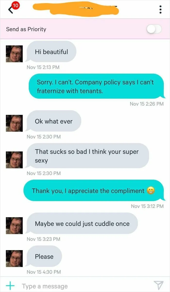 Landlord Keeps Getting Texts Like This From A Tenant