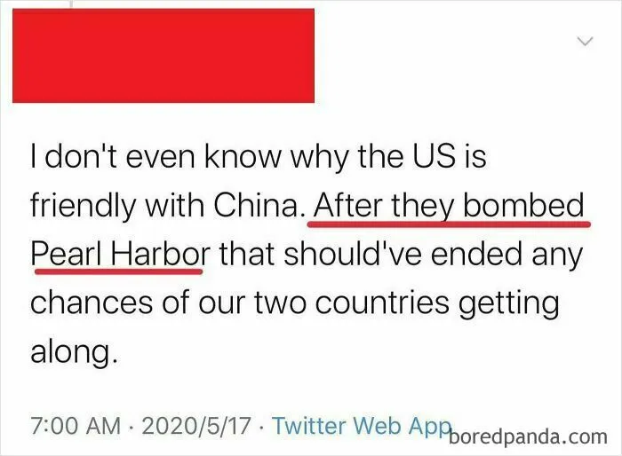"China Bombed Pearl Harbor"