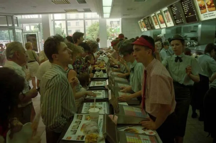 Opening Day Of The First McDonald's Restaurant In Poland. Warsaw, June 17, 1992