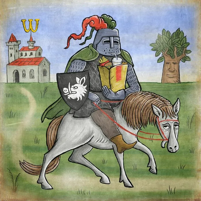 17 Hilarious Comics That Show What Happens When Modern Life Goes Medieval