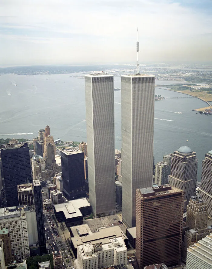The World Trade Center Twin Towers Helicopter 1400 Feet View, 1973