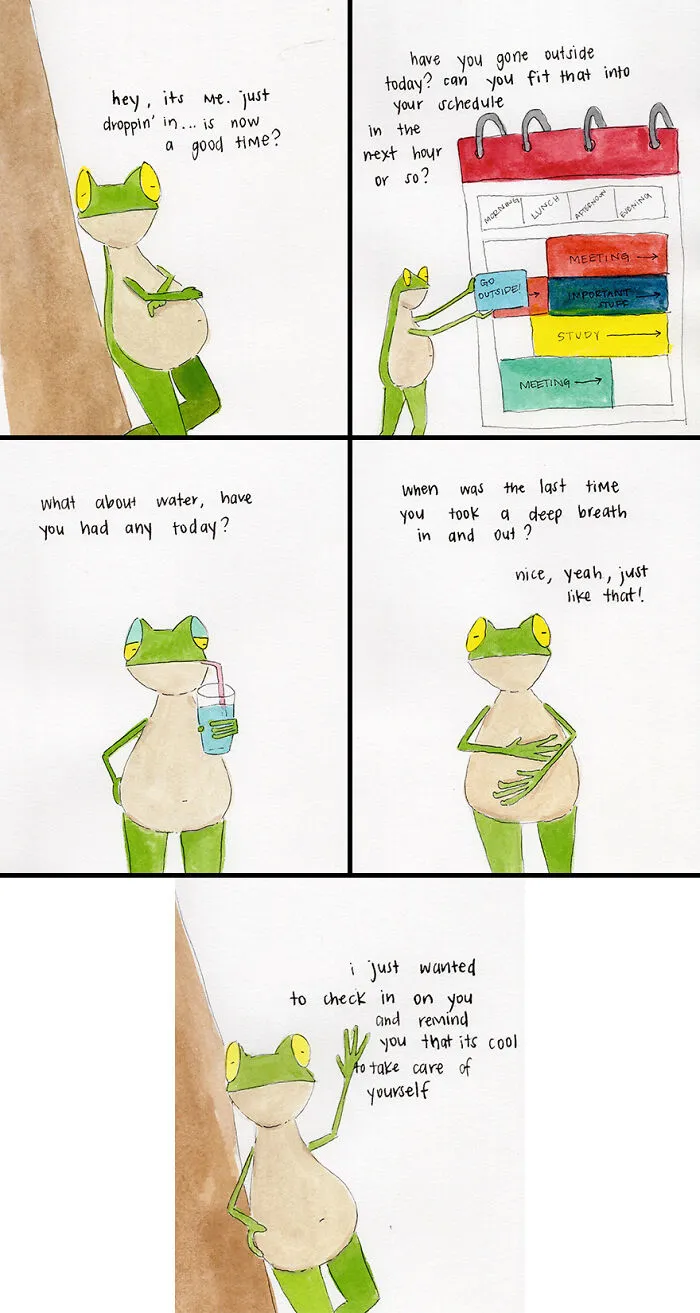 Artist Creates 39 Adorable Frog Illustrations Encouraging Self-Love And Resilience