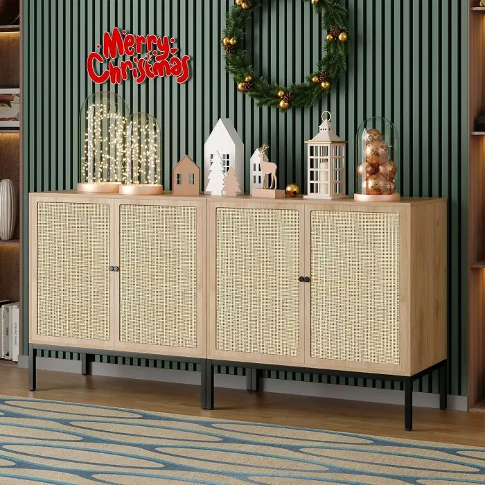 Serve Up A Fresh Take On Dining Room Style With A <a Style="Display:inline;" Href="Https://Www.amazon.com/Dp/B09x38qzdw?ascsubtag=7538759%2c1%2c28%2cd%2c0%2c0%2c0%2c900%3a2%3b974%3a2%3b1125%3a3%3b1338%3a1%2c37092495%2c0%2c0&th=1%25252cgoogle%252cgoogle%2cgoogle&btn_ref=srctok-B1ae9702f52886db&linkcode=ll1&tag=bptoucan-20&linkid=68cd9a0258a691171f0a11d0ddce2217&language=en_us&ref_=as_li_ss_tl" Target="_blank"><span Style="Font: Inherit; Color: #d74b1f;"> Light Wood Buffet With Rattan Doors </Span> That Blends Airy Elegance With Natural Charm