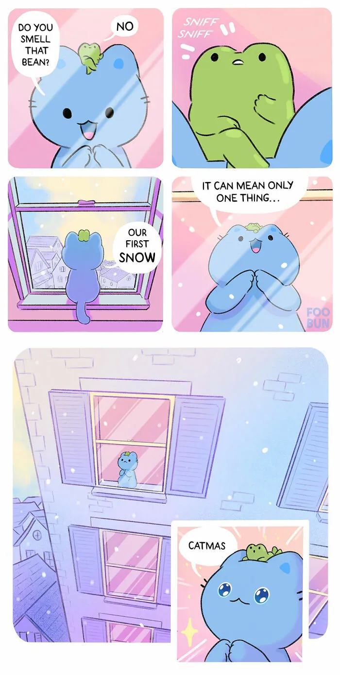 Here Are 31 ‘Foo Bun’ Comics About The Sweet Friendship Between A Cat And A Frog