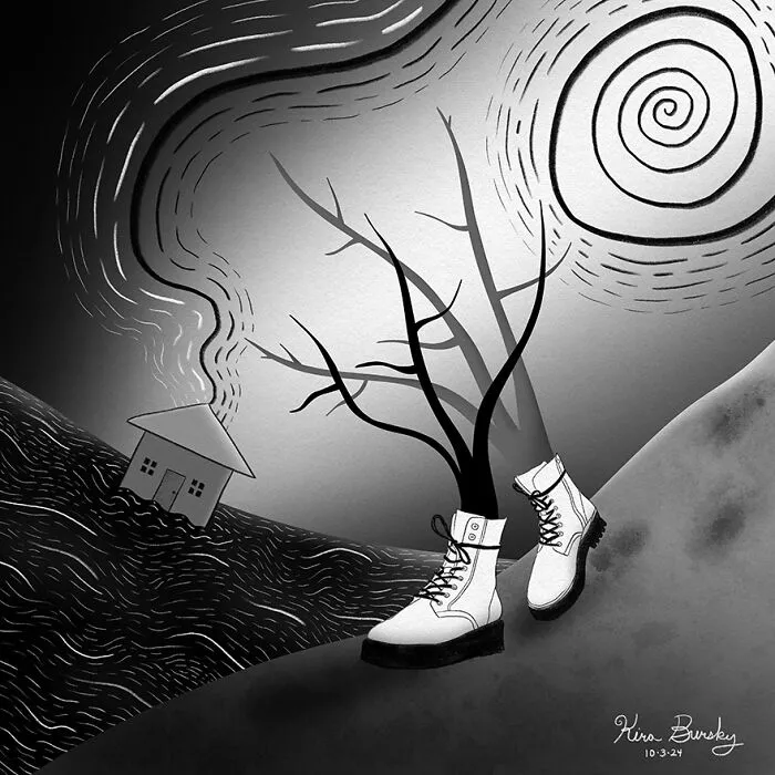 31 Illustrations Exploring The Devastating Impact Of Hurricane Helene Drawn By This Artist
