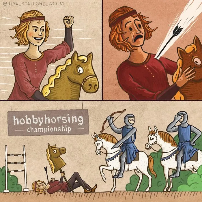 17 Hilarious Comics That Show What Happens When Modern Life Goes Medieval