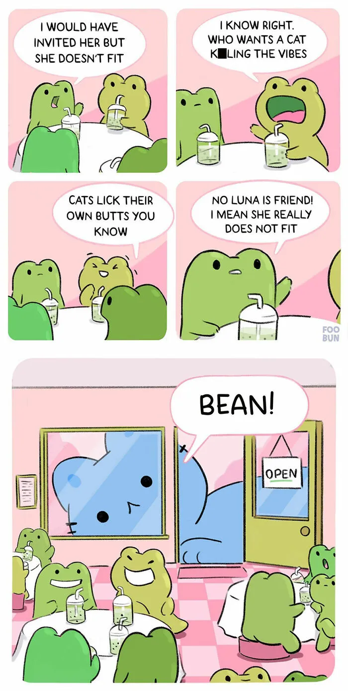 Here Are 31 ‘Foo Bun’ Comics About The Sweet Friendship Between A Cat And A Frog
