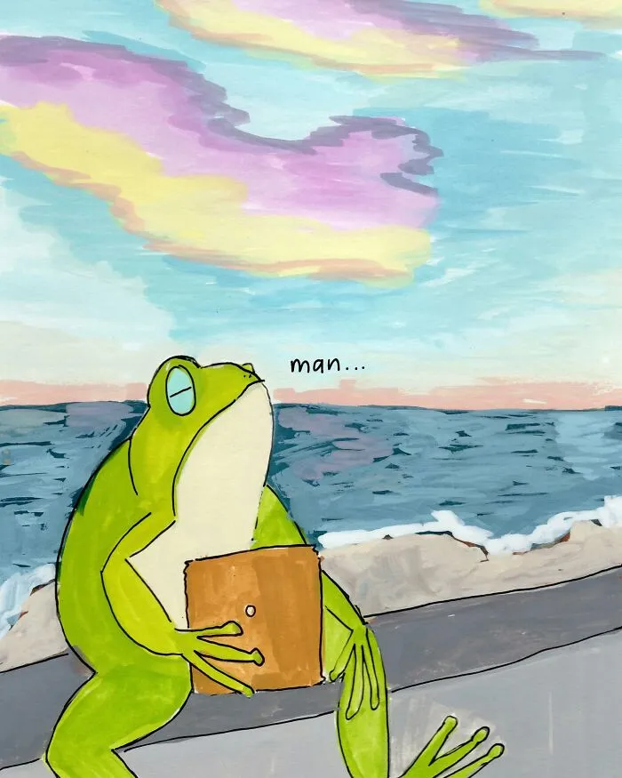 Artist Creates 39 Adorable Frog Illustrations Encouraging Self-Love And Resilience