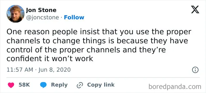This Is Why You Don't Use The "Proper Channels"