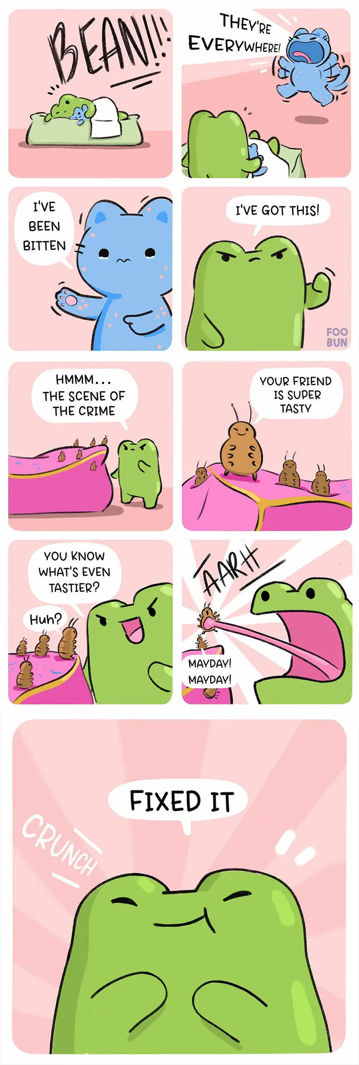 Here Are 31 ‘Foo Bun’ Comics About The Sweet Friendship Between A Cat And A Frog