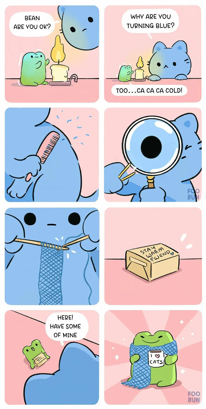 Here Are 31 ‘Foo Bun’ Comics About The Sweet Friendship Between A Cat And A Frog
