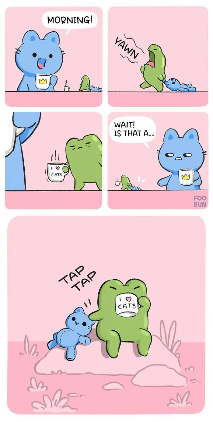 Here Are 31 ‘Foo Bun’ Comics About The Sweet Friendship Between A Cat And A Frog