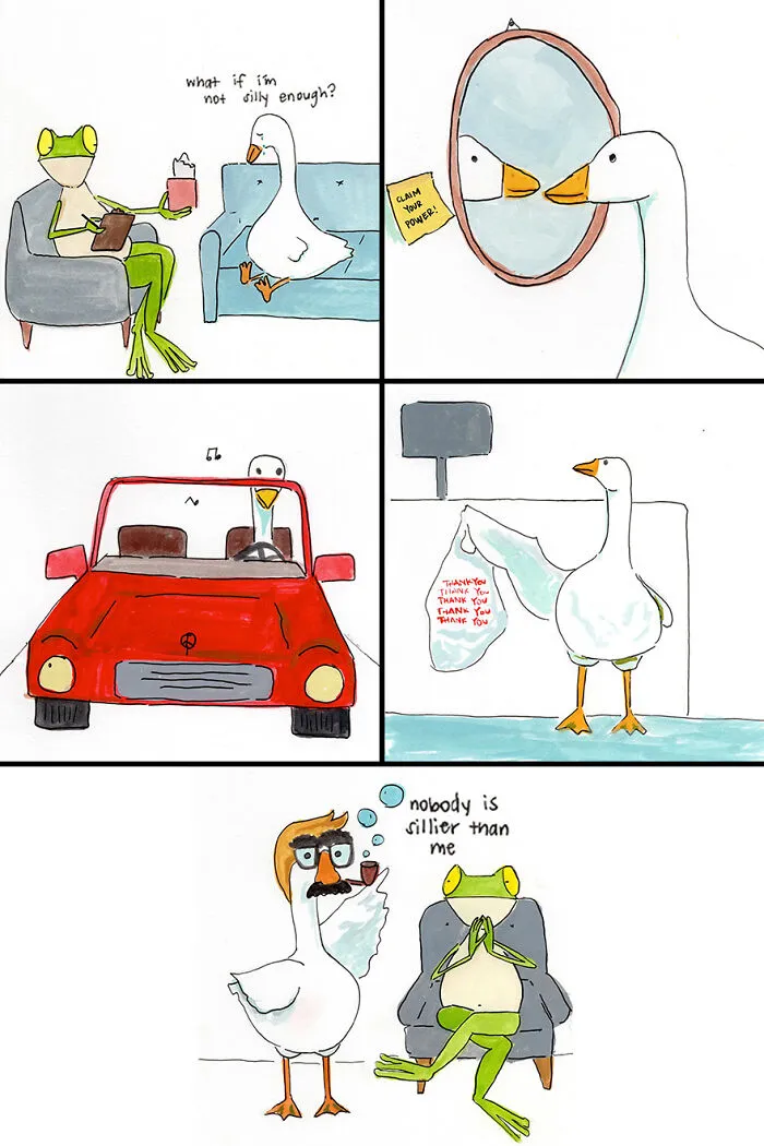 Artist Creates 39 Adorable Frog Illustrations Encouraging Self-Love And Resilience