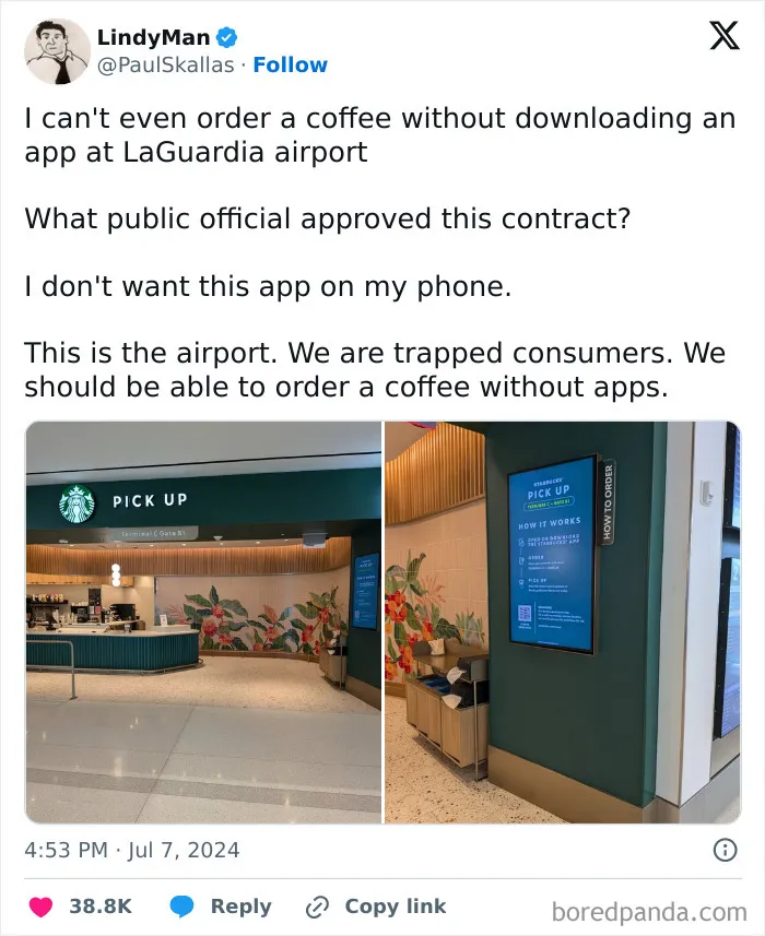 Starbucks At Laguardia Won't Let You Order A Coffee Without Installing Their App