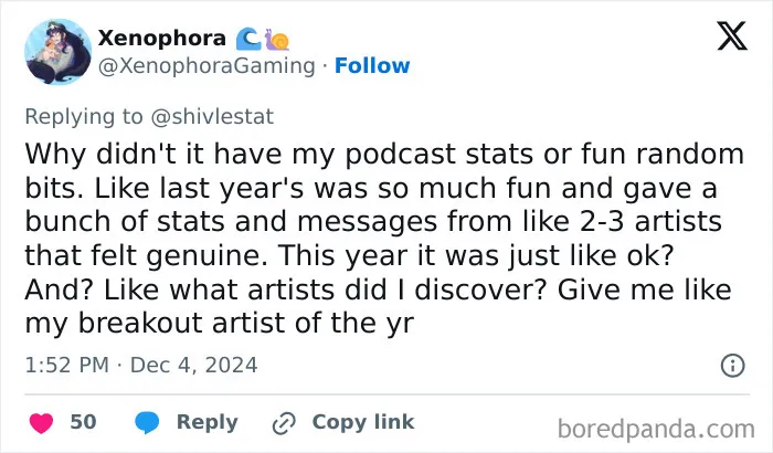 Spotify Wrapped 2024 Finally Drops And Folks Can’t Stop Sharing Their Disappointment (33 Reactions)
