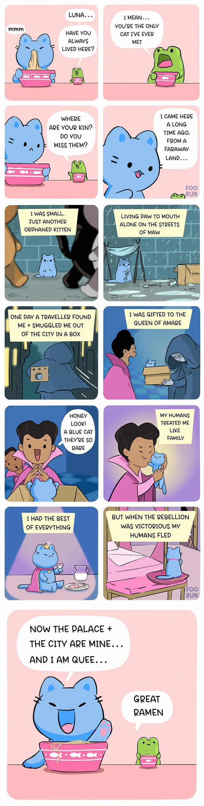 Here Are 31 ‘Foo Bun’ Comics About The Sweet Friendship Between A Cat And A Frog