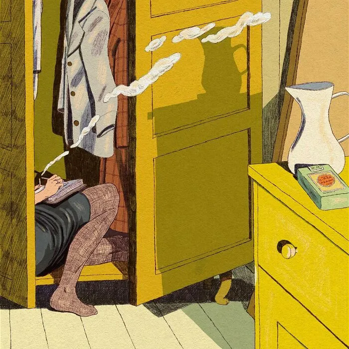 Artist Illustrates Mundane Moments With A Magical Or Absurd Twist (35 Pics)