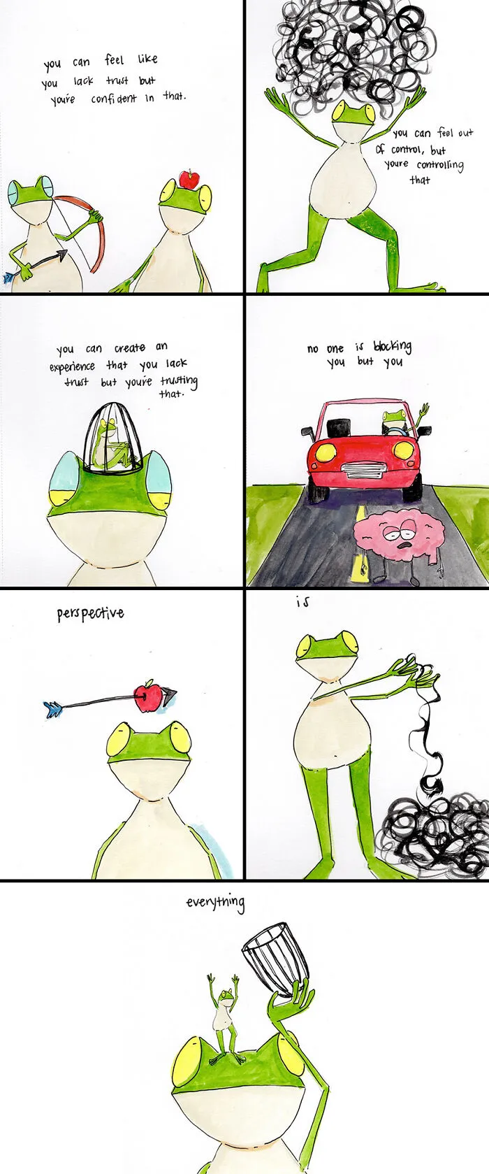 Artist Creates 39 Adorable Frog Illustrations Encouraging Self-Love And Resilience