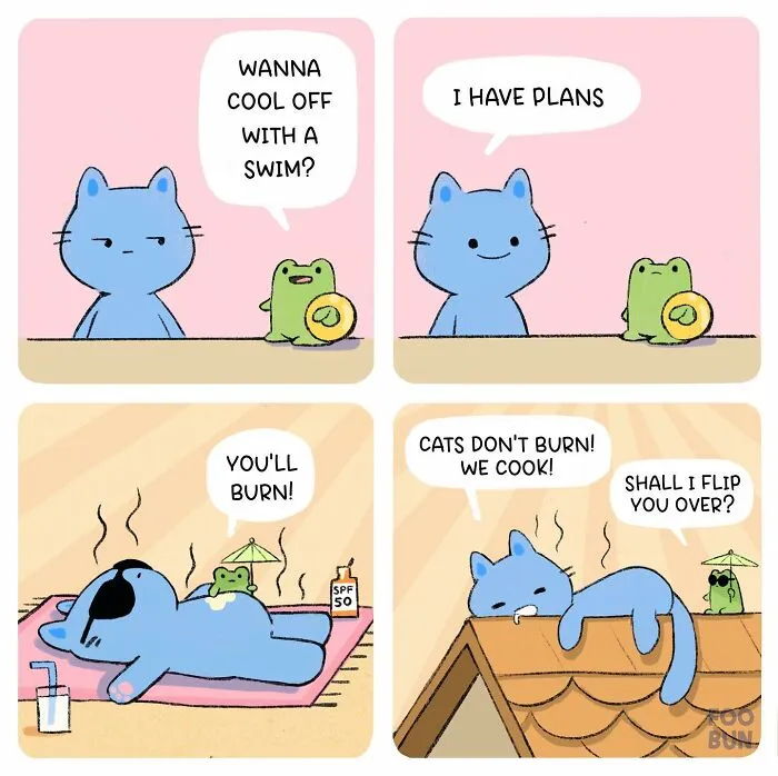 Here Are 31 ‘Foo Bun’ Comics About The Sweet Friendship Between A Cat And A Frog